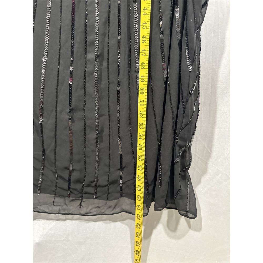 NWT $798 Mac Duggal [sz 16 ] Beaded Embellished Column Cape Gown in Black #G1853 - Picture 9 of 16